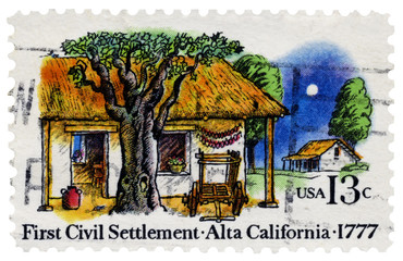 First Civil Settlement Alta California Postage Stamp