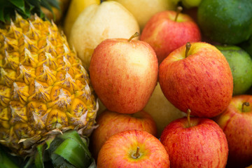 Colorful fruits and Mixed fruits background.