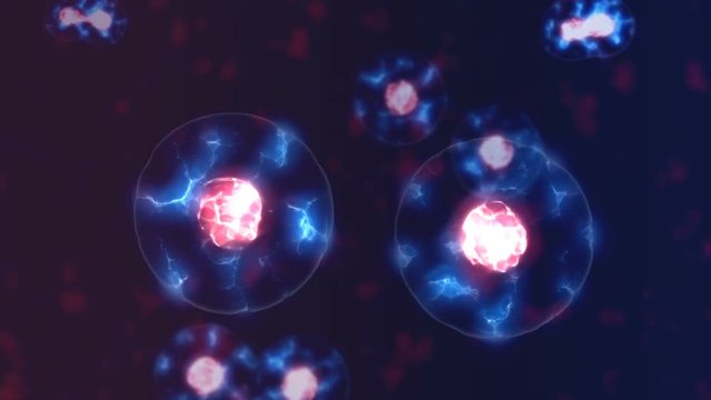 Motion graphic of Cell Dividing abstract sciene background