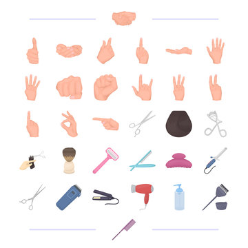 salon, haircut, signs and other web icon in cartoon style. ironing, ployka, hairdresser, icons in set collection.