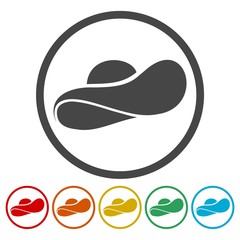 Woman's hat icons set - Illustration 