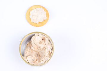 Common instant tuna spread biscuit from convenience store