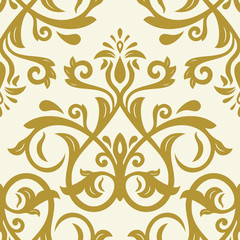 Classic seamless vector golden pattern. Traditional orient ornament. Classic vintage background
