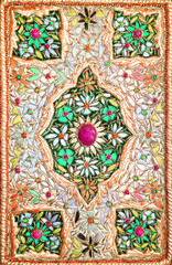 tapestry embroidered with thread with precious stones