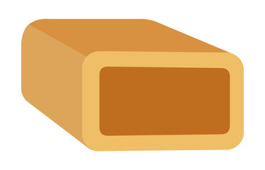 Taiwanese pineapple snack pastry cake flat vector color icon for food apps and websites