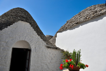 View of Trulli houses in Alberobello, Italy
