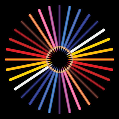 Obraz premium Colored Pencils Background