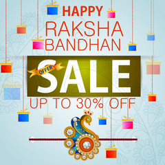Rakhi Shopping Sale background for Indian festival Raksha bandhan celebration