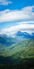 Mountains, Valleys, and Clouds Vertical Panorama