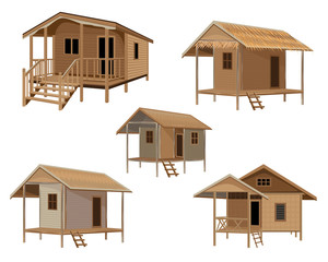 beautiful hut vector design