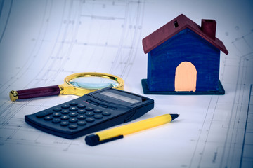 construction equipment on paper