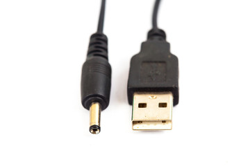 audio jack on white background