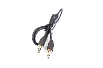 audio jack on white background