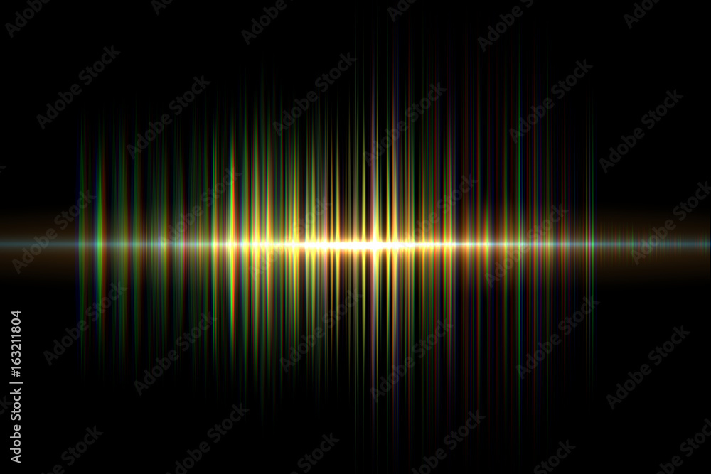 Poster digital neon sound waves. music colorful musical bar in dark background.glowing particles and wirefr
