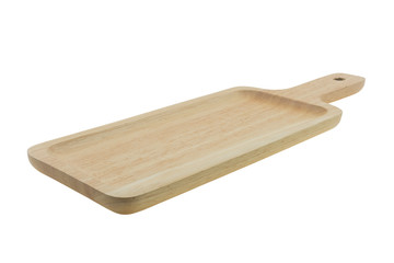 wooden tray isolated