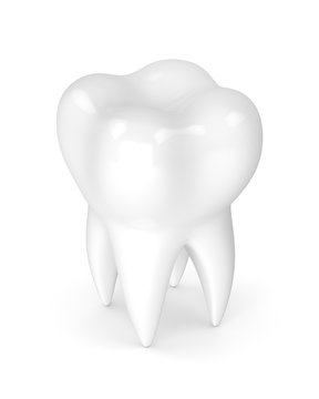 3d render of tooth isolated on white