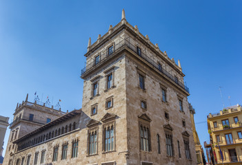 Fototapeta na wymiar Palace of the generalitat in Valencia