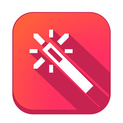 Fototapeta premium ikona z długim cieniem na tle zaokrąglonego kwadratu