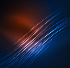 Glowing futuristic lines