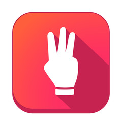 ikona z długim cieniem na tle zaokrąglonego kwadratu