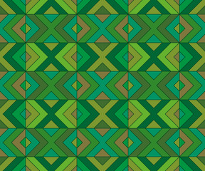 Seamless geometric green vector pattern