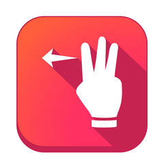 Obraz premium ikona z długim cieniem na tle zaokrąglonego kwadratu