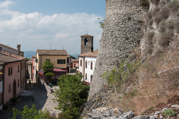 The fairy village of Torriana. The legend of Azzurrina's ghost. Rimini.