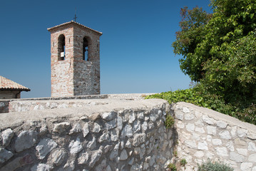 Fortifications and views in the village of Torriana. Rimini.