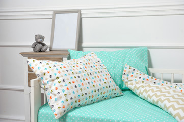 Beautiful children's bed in different colors