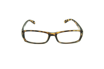 women eyeglasses on white background