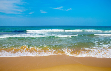 Beautiful sky and blue sea