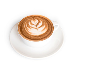 Cup of fresh coffee on white background,Clipping Path.