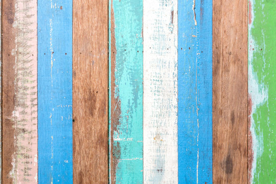 Wood Multi Color Textured For Background.