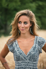 Naklejka premium Portrait. Beautiful female portrait.