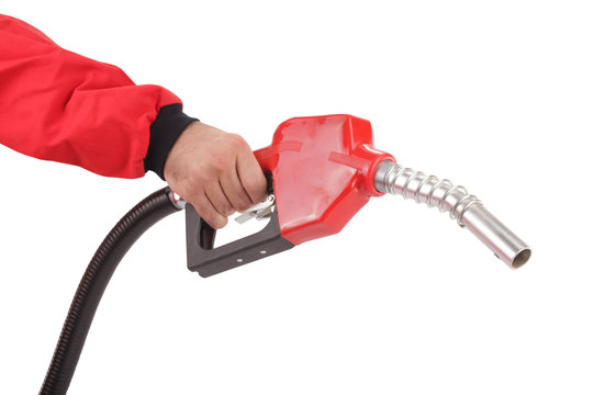 Gasoline pistol pump fuel nozzle