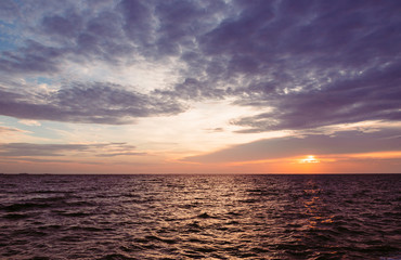 Sunset sky background ,vintage tone.