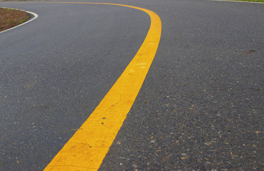 Asphalt highway road texture with markings background