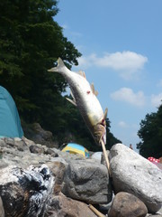 キャンプ場での食事