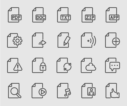 File and Document line icon