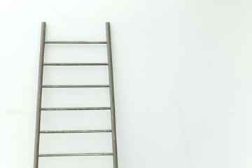 Stairs and White Wall background.