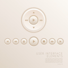 Modern UI Button Set : Vector Illustration