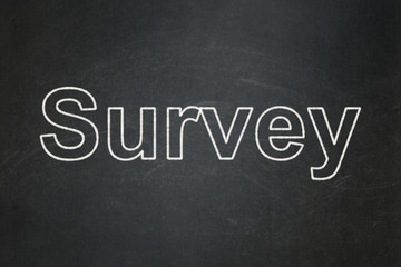 Obraz premium Science concept: Survey on chalkboard background