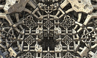 3D rendered illustration artwork of virtual scene