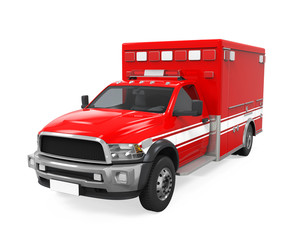 Ambulance Emergency Fire Truck Isolated