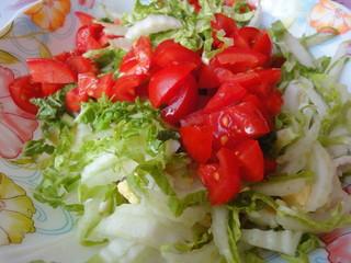 Crab, crab meat, salad, crab salad, corn, cabbage, mayonnaise, pepper, green, red, food, tasty, cook, cooking, cuisine, recipes, herring, onion, dill, feathers, tomato, cherry, tomato, Cucumber, seawe