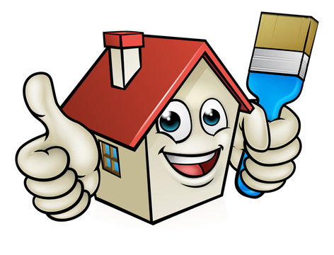 House Painting Cartoon Character Stock Vector | Adobe Stock