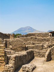 Fototapeta na wymiar Details of the Amphitheatre of Pompeii, Italy