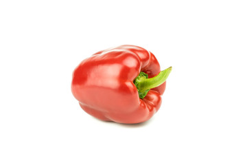 Red bell peppers vegetable isolated on a white background