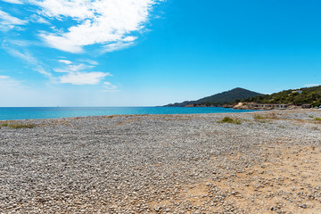 am Strand von Ibiza