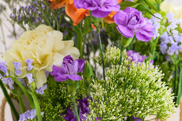 close-up flower bouquet, background